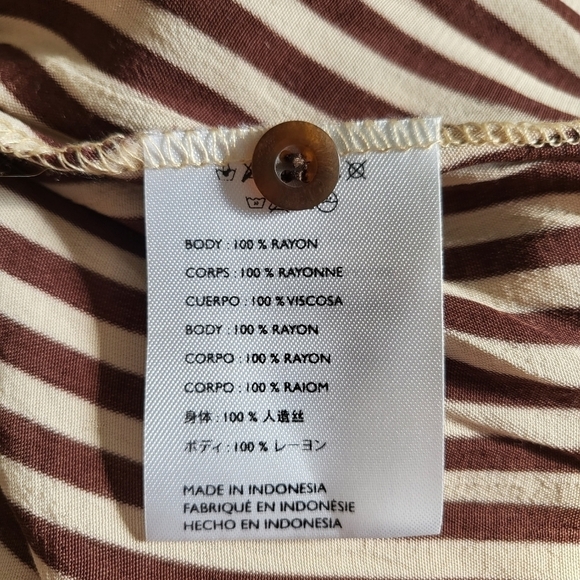 Faithfull The Brand Farah Brighton Stripe Midi Dress NWT Size 6/Medium - Picture 14 of 16